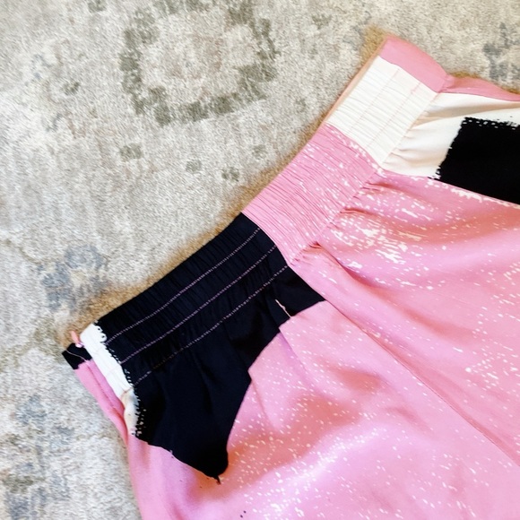 SWF Wide Leg Flowy Pants Pink Combo Graphic - Picture 8 of 12